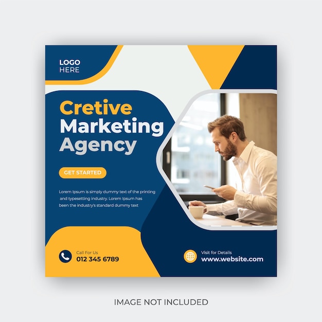 Digital Business Marketing Agentur Flyer Quadrat Instagram Social Media Post