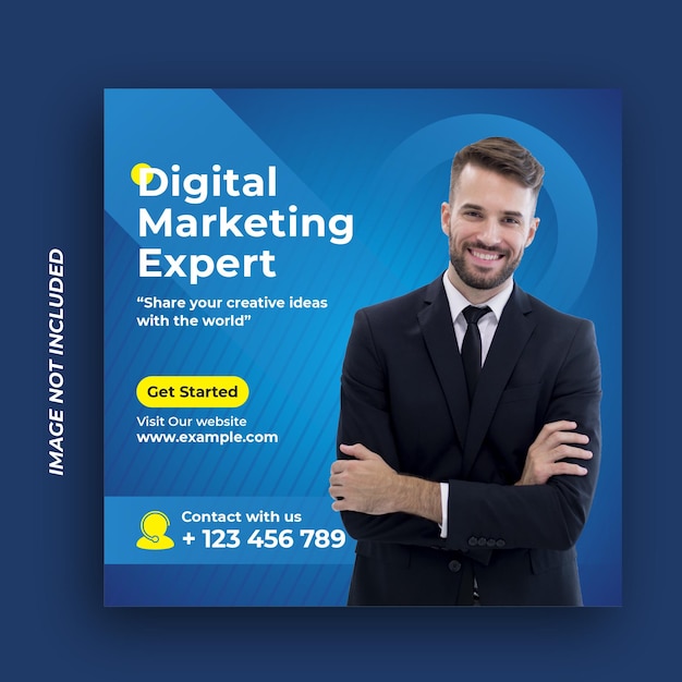 Digital Business Marketing Banner für Social Media Post Vorlage