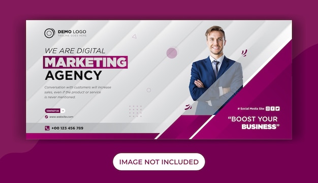 Digital business marketing facebook cover vorlage design