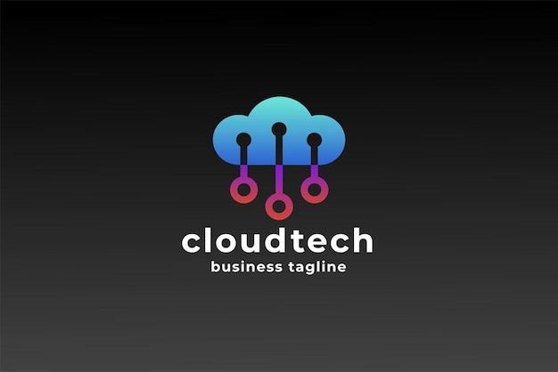 Digital cloud tech-logo