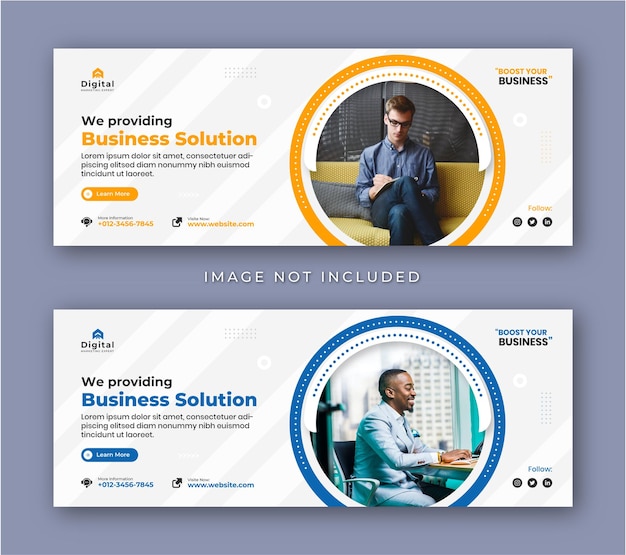 Digital Marketing Agentur und Corporate Business Flyer modernes Facebook Cover Social Media Post Banner