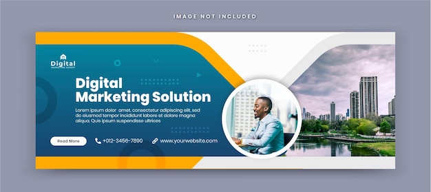 Vektor digital marketing agentur und corporate business flyer modernes facebook cover social media post banner