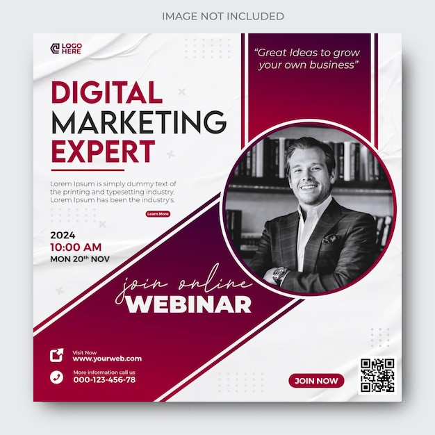 Digital Marketing Agentur und Corporate Social Media Post Vorlage