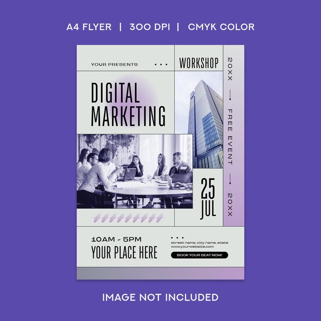 Vektor digital marketing flyer