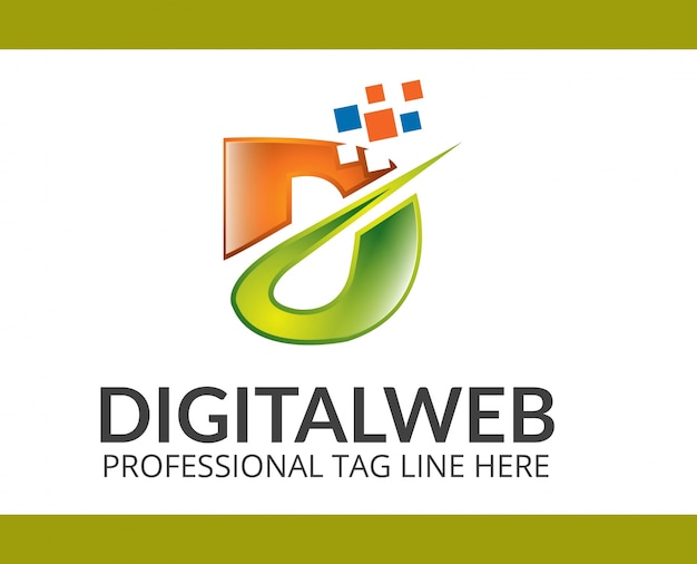 Digital web logo vorlage.