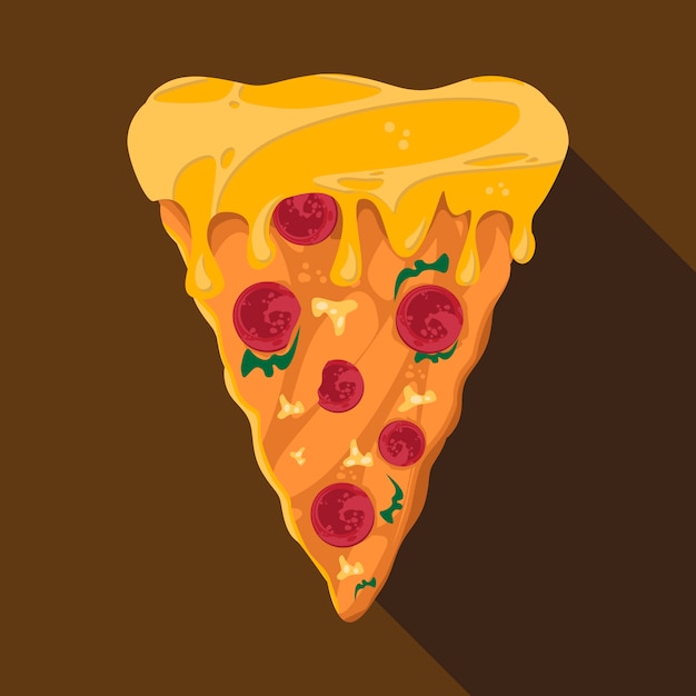 Digitale illustration des pizzastücks