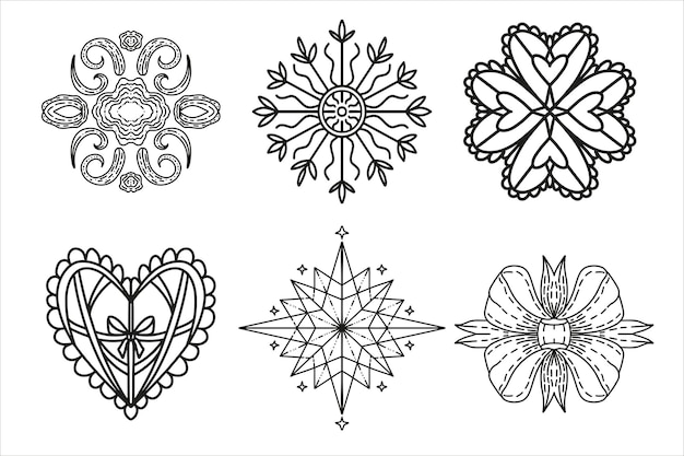 Digitale illustration des tattoo-sets