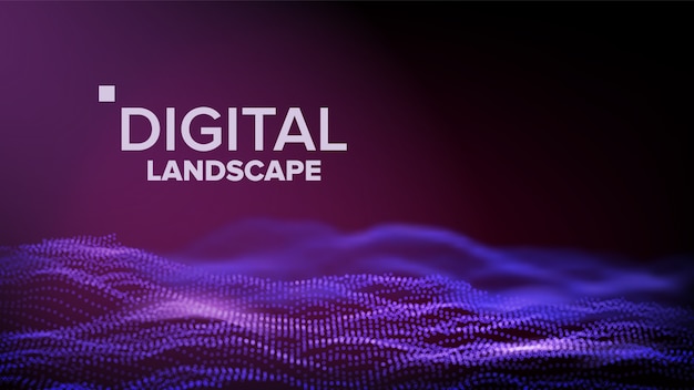 Digitale lila landschaft