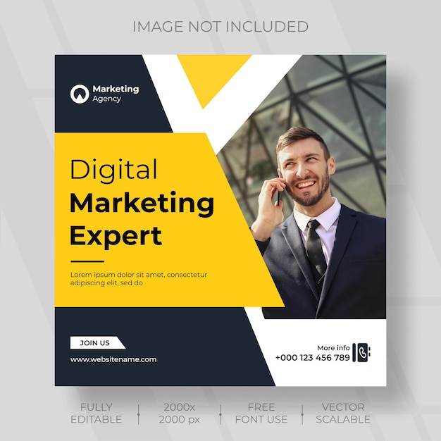 Digitale Marketing-Agentur Video, Rollen, Story, Post und Social-Media-Banner-Vorlagenvektor skalierbar