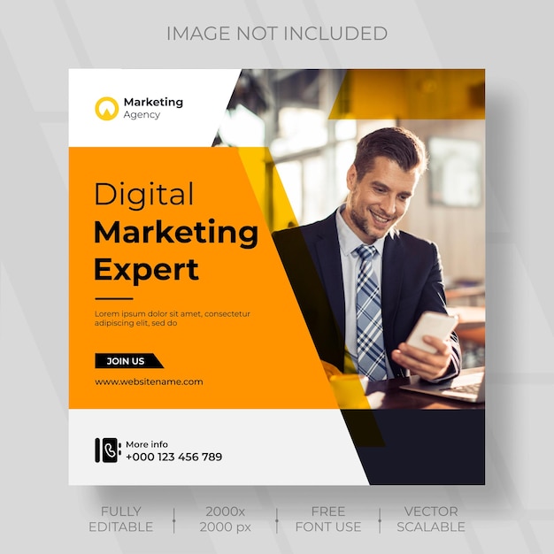 Digitale Marketing-Agentur Video, Rollen, Story, Post und Social-Media-Banner-Vorlagenvektor skalierbar