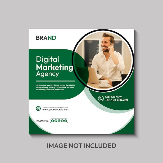 Digitale Marketingagentur Post für soziale Medien oder Instagram