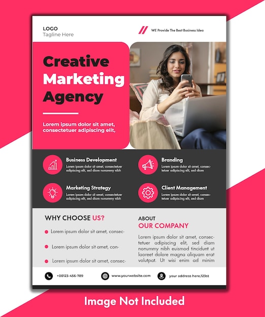 Digitale Marketingagentur und Expert Vector-Flyer oder Poster-Vorlage