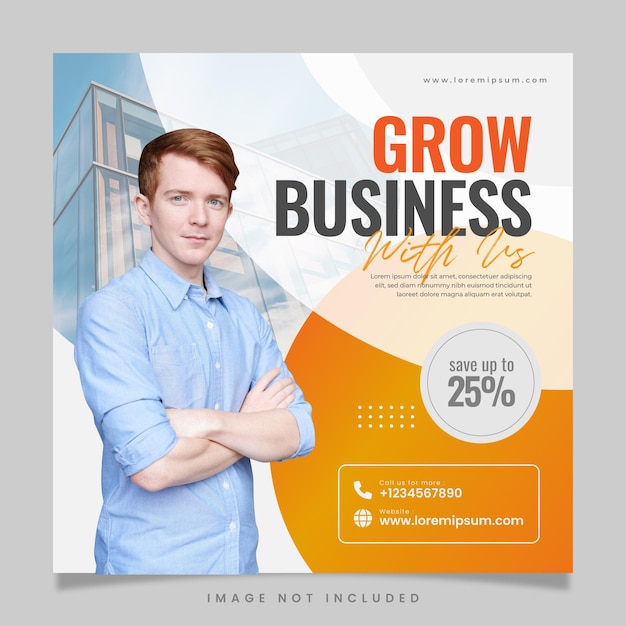 Digitale Marketingagentur und Unternehmens-Facebook- und Instagram-Post-Vorlage