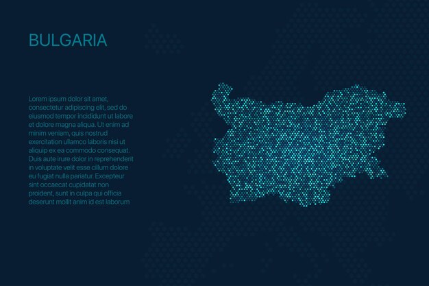 Digitale Pixelkarte Bulgariens für das Design