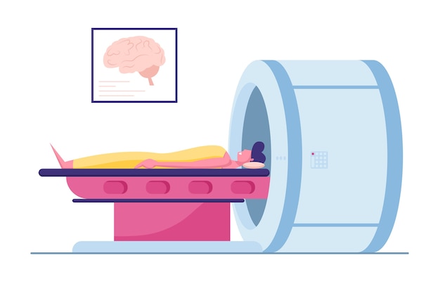 Vektor digitale technologie der magnetresonanztomographie im diagnostischen konzept der medizin