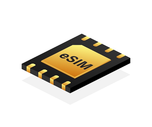 Digitaler e-sim-chip-motherboard-digitalchip