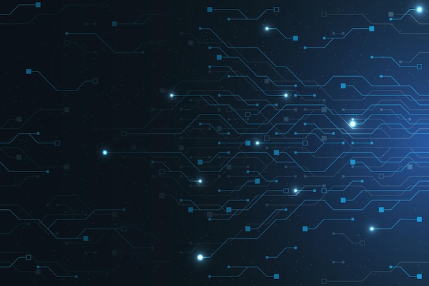 Digitaler Hintergrund der Stromkreise der blauen Steigung