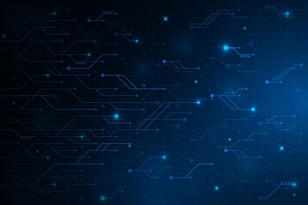 Digitaler Hintergrund der Stromkreise der blauen Steigung