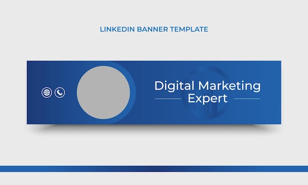 Digitaler marketing-experte in der linkedin-banner-vorlage