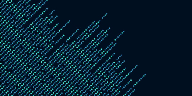 Digitaler Technologiehintergrund. Digitaler Datenpunkt, blauer Musterpixelhintergrund