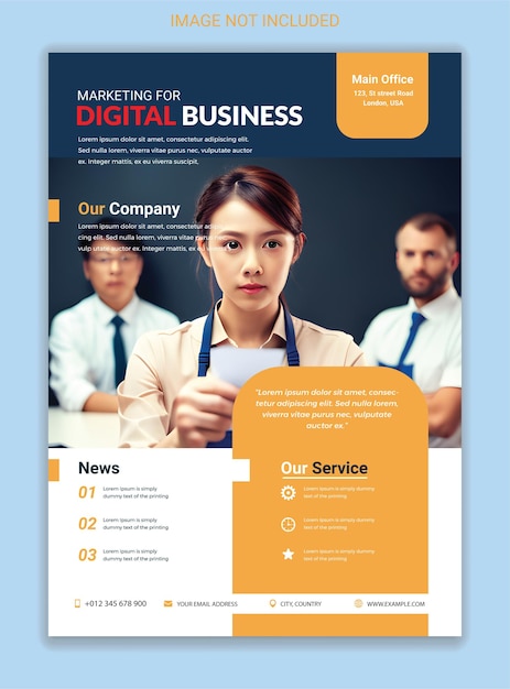 Vektor digitales business-marketing-a4-flyer-design