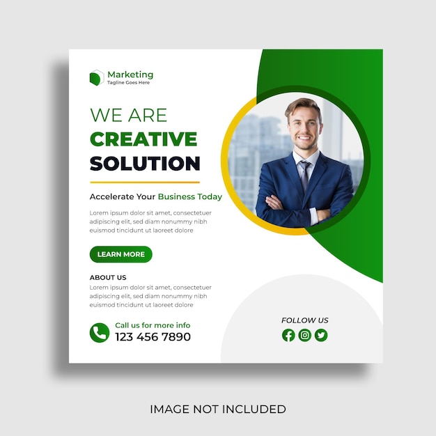 Digitales Business-Social-Media- und Instagram-Post-Design