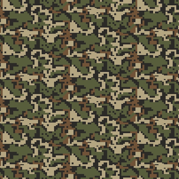 Vektor digitales camo-muster im flachen design