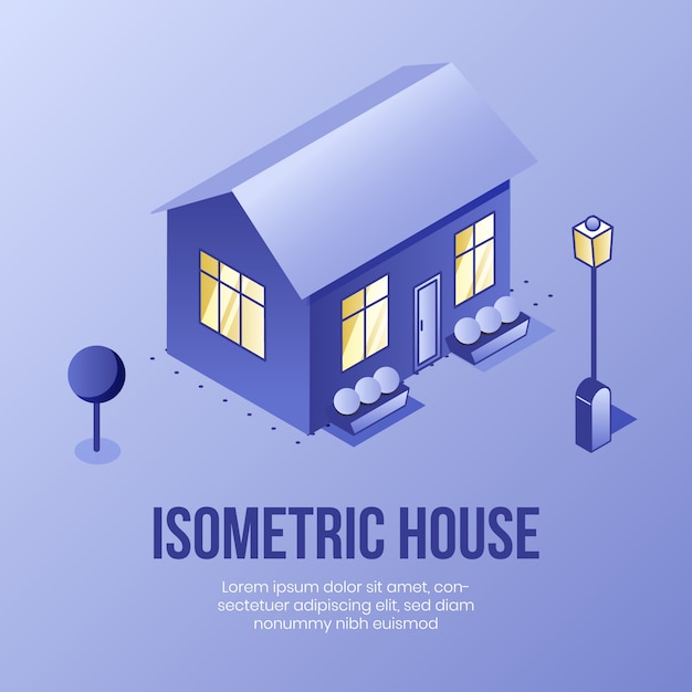 Digitales isometrisches Designkonzept