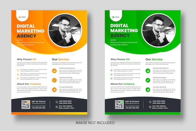 Digitales marketing corporate business flyer designvorlage