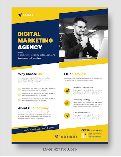 digitales Marketing Corporate Business Flyer Designvorlage