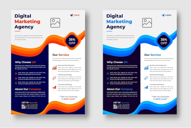 Digitales marketing corporate business flyer designvorlage