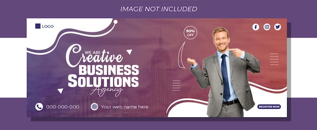 Digitales Marketing Corporate Social Media Facebook-Cover und Web-Banner-Vorlage