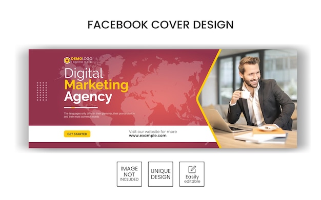 Digitales marketing corporate social media facebook-cover-vorlage