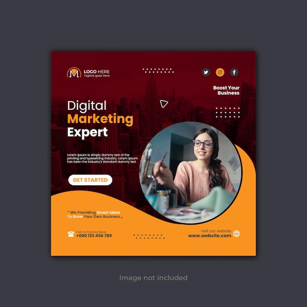 Digitales marketing corporate social media instagram post und web-banner