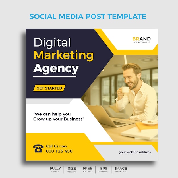 Digitales Marketing Corporate Social Media und Instagram-Banner