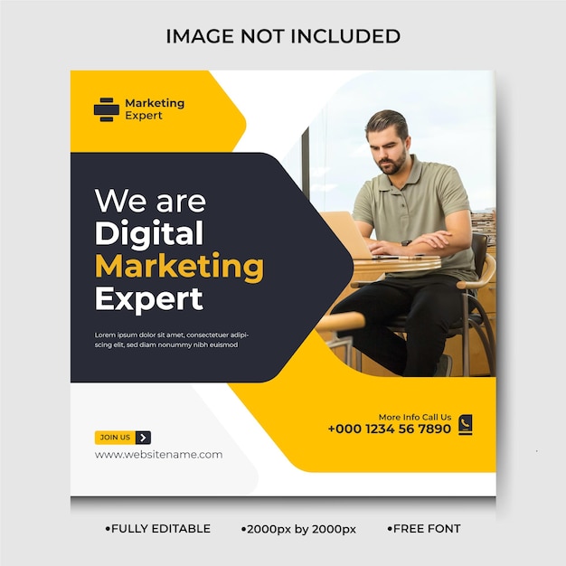 Digitales Marketing Corporate Social Media und Instagram-Post-Template-Banner