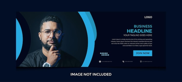 Vektor digitales marketing-facebook-cover in abstraktem design