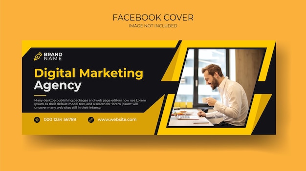 Digitales Marketing-Facebook-Cover und Web-Banner-Vorlage