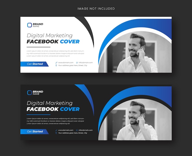 Digitales marketing-facebook-cover und web-banner-vorlage