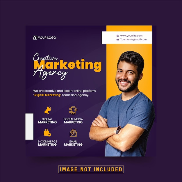 Digitales Marketing Live-Webinar-Banner und Corporate Business Social Media Poster Design-Vorlage