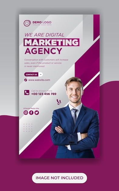 Digitales marketing social media banner post und social media storys design