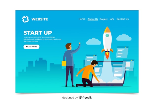 Digitales start-up-landingpage-design