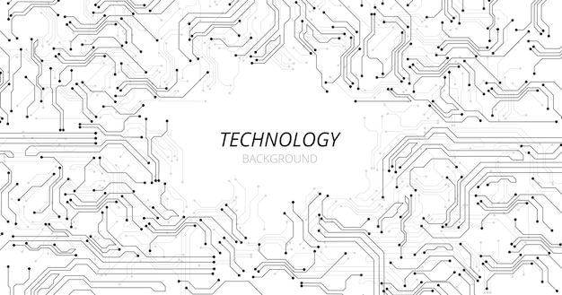 Digitaltechnik schwarzer schaltplan auf weißem hintergrund