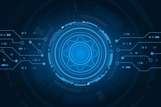 Digitaltechnik und Engineering digitales Telekommunikationskonzept Hitechfuturistischer Technologiehintergrund