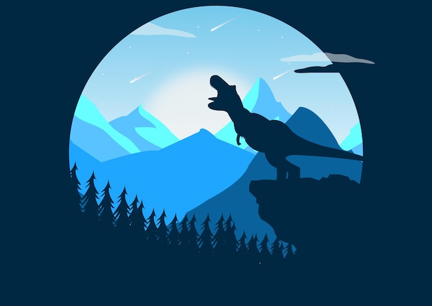 Dinosaurier-ära-tapeten-hintergrundillustration