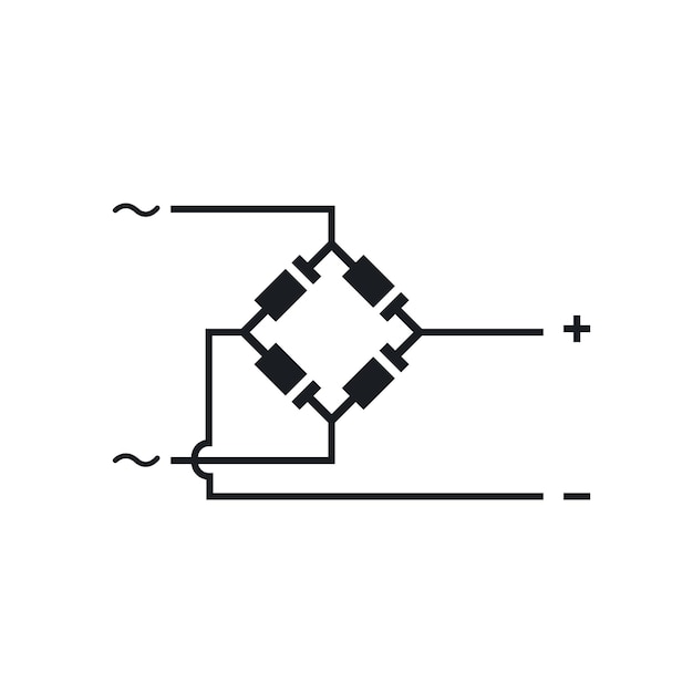 Diodenbrückenschaltungsvektor-illustrationskonzeptdesign