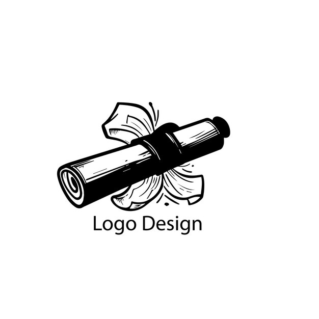 Diplom-Scroll-Vektor-Logo-Design