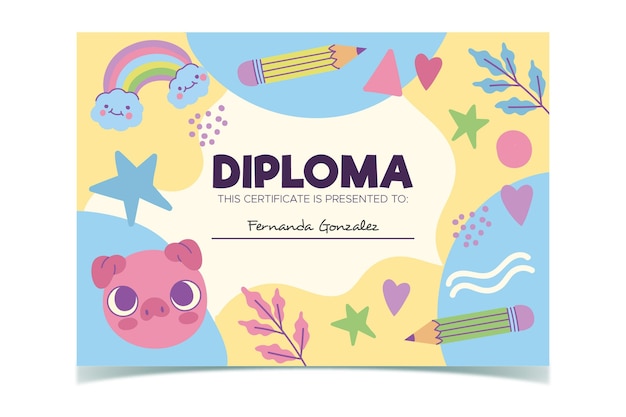 Diplomvorlage für Kinderthema