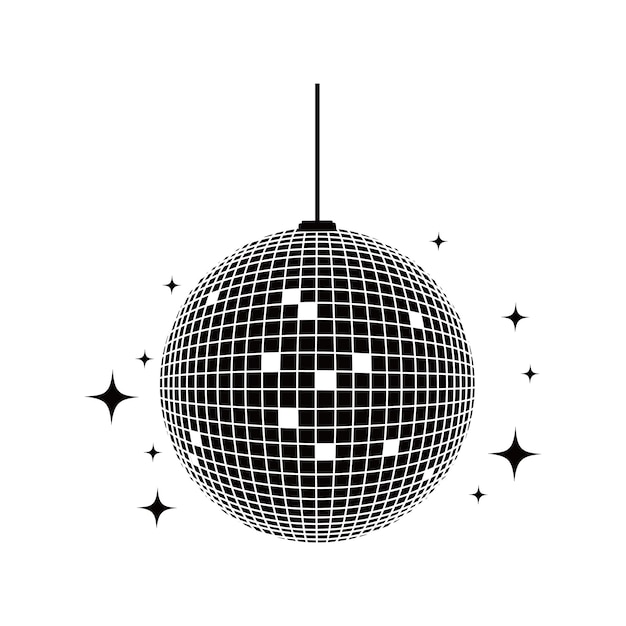 Vektor disco-lampen-silhouetten-design disco-party-dekoration