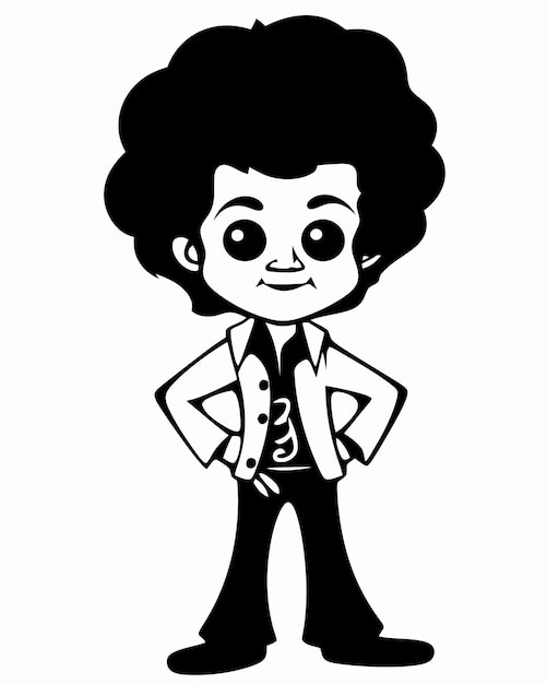 Disco-mann mit afro